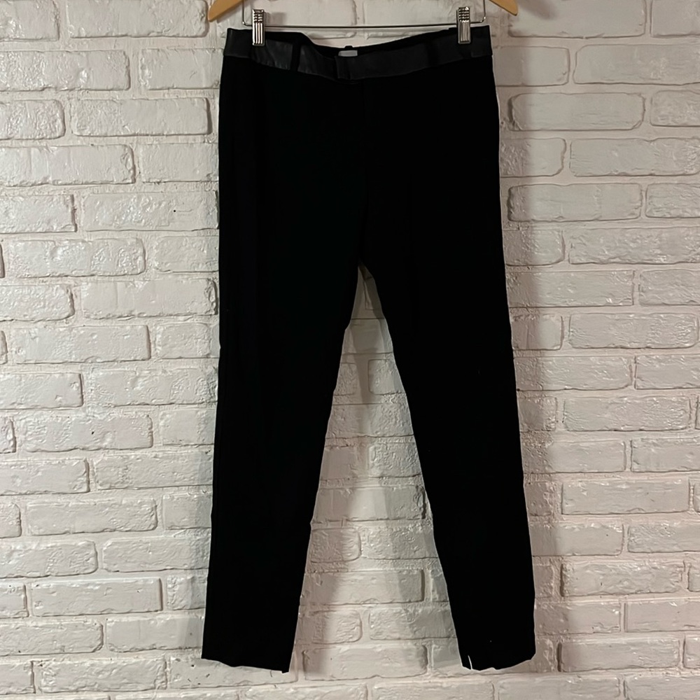 Ecru black skinny ankle dress pant sz 4